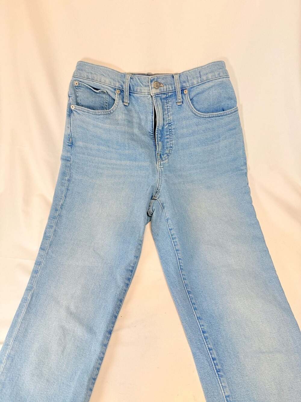 Madewell Perfect Vintage Jean Women's Size 29 Light Wash Straight Leg Frayed Hem